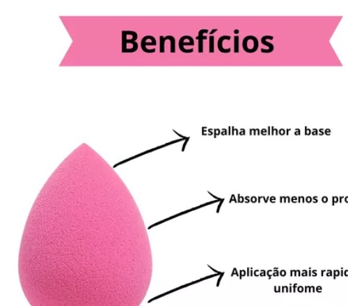 Esponja De Maquiagem Powder Puffy Formato...