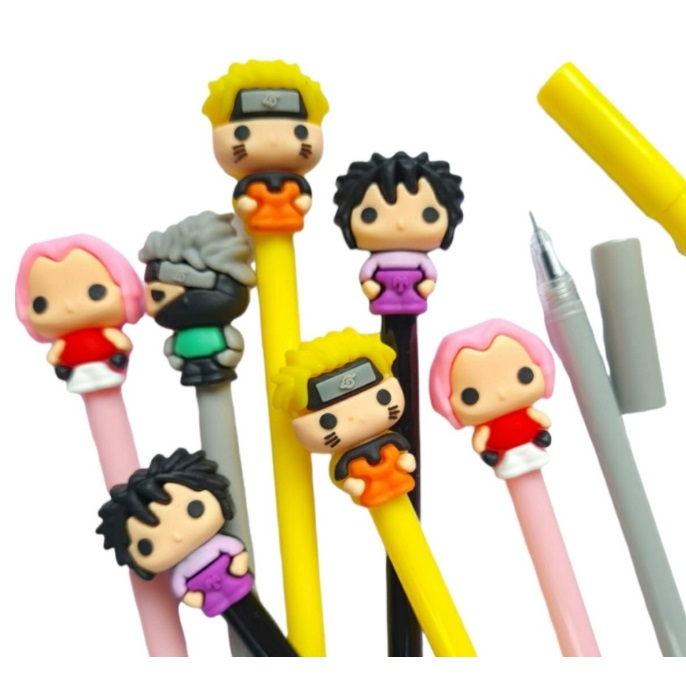 Kit De Caneta Esferográfica Personagens D...