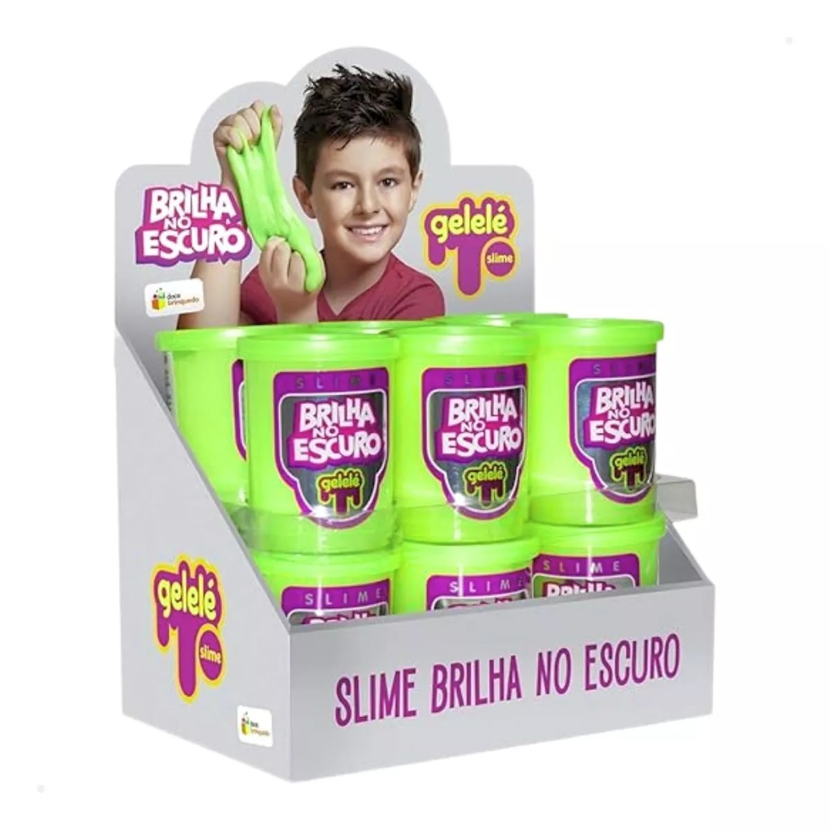 Massinha Slime Brilha No Escuro Pote 110G...