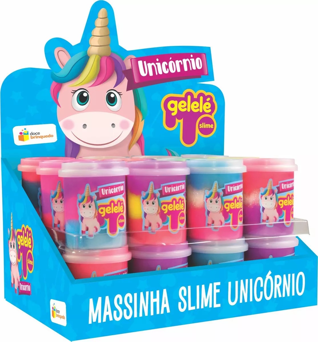 Massinha Divertida Slime Unicórnio Pote 1...